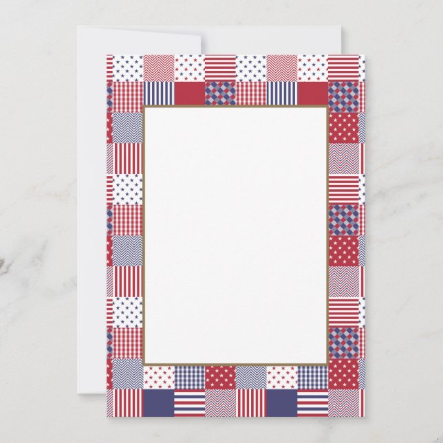 USA Americana Patchwork Red White & Blue (Vorderseite)