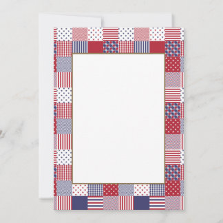 USA Americana Patchwork Red White & Blue