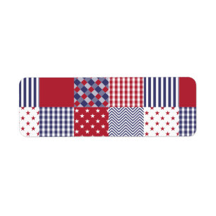 USA Americana Patchwork Red White & Blue