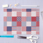 USA Americana Patchwork Red White & Blue Seidenpapier (Handwerk)