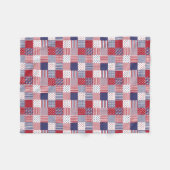 USA-AmericanaPatchwork-rotes weißes u. blau Fleecedecke (Vorderseite (Horizontal))