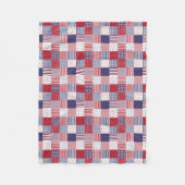USA-AmericanaPatchwork-rotes weißes u. blau Fleecedecke (Vorderseite)