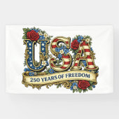 USA America's 250th Anniversary Banner (Horizontal)
