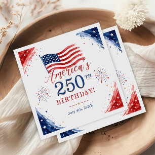 USA Amerika 250. Jubiläum 4. Juli Party Serviette