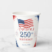 USA Amerika 250. Jubiläum Pappbecher (Rückseite)
