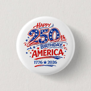 USA Amerika 250. Jubiläum Patriotischer Knopf Button