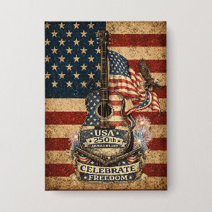 USA Amerika 250. Jubiläum Vintage Patriotisch Button