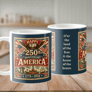 USA Amerika 250. Jubiläum Vintage Patriotisch Kaffeetasse