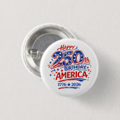 USA Amerika 250. Jubiläums-Patriotischer Button (Vorne & Hinten)