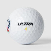 USA - Amerika - Flaggen-Design Golf Balls Golfball (Logo)