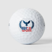 USA - Amerika - Flaggen-Design Golf Balls Golfball (Vorderseite)