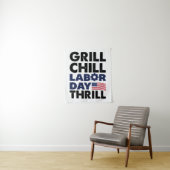 USA Amerika Grill Chill Labour Day Thrill GRILLEN  Wandteppich (Beispiel)
