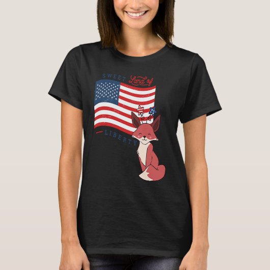 USA Amerika Süße Landtiere T-Shirt (Vorderseite)