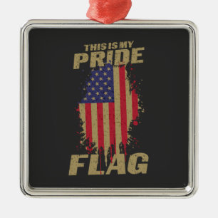 USA Amerikaner 4. Juli Patriotic Pride Flag Ornament Aus Metall