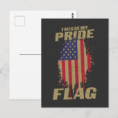 USA Amerikaner 4. Juli Patriotic Pride Flag Postkarte (Vorne/Hinten)
