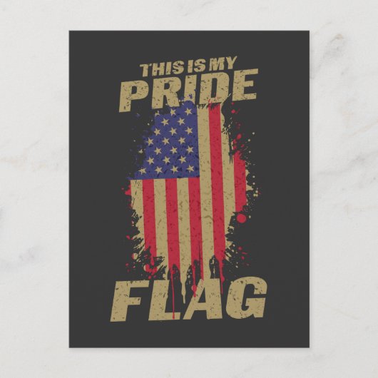 USA Amerikaner 4. Juli Patriotic Pride Flag Postkarte (Vorderseite)