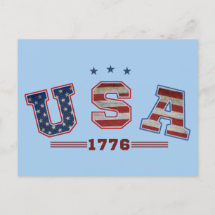USA Amerikanische Flagge 1776 4. Juli Veteranen Ta Postkarte