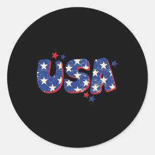 Usa Amerikanische Flagge 4. Juli Männer Frauen Kin Runder Aufkleber