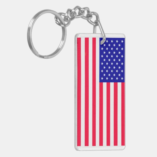 USA - Amerikanische Flagge - Akryllische Schlüssel Schlüsselanhänger (Vorderseite links)