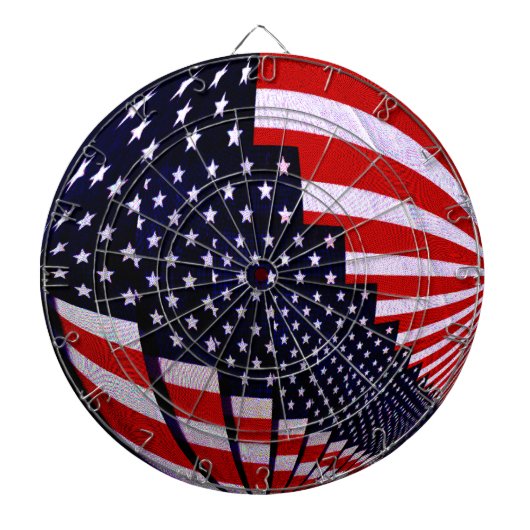 USA, amerikanische Flagge_ Dartscheibe (vorne)