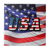 USA - Amerikanische Flagge Fliese (Vorderseite)