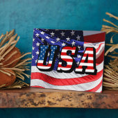 USA - Amerikanische Flagge Fotoplatte (Seite)