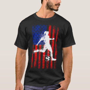 Usa-Amerikanische Flagge Fußball-Shirt für Mädchen T-Shirt
