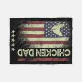 Usa Amerikanische Flagge - Hühner-Vater Fleecedecke (Vorderseite (Horizontal))