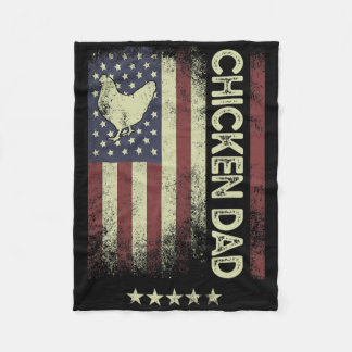Usa Amerikanische Flagge - Hühner-Vater Fleecedecke