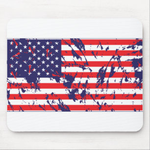 USA - Amerikanische Flagge in einem gestörten Must Mousepad