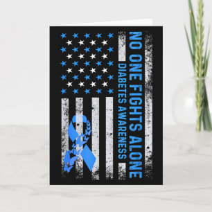 Usa Amerikanische Flagge Kein Allein Kampf Diabete Karte