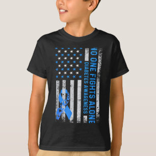 Usa Amerikanische Flagge Kein Alleiniger Kampf Geg T-Shirt