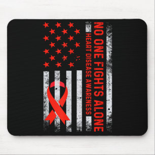 Usa Amerikanische Flagge Kein Kampf gegen Herzkran Mousepad