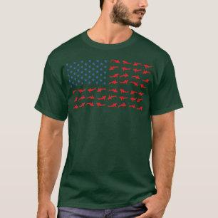 USA Amerikanische Flagge Koi Fish Pond Carp Japan T-Shirt