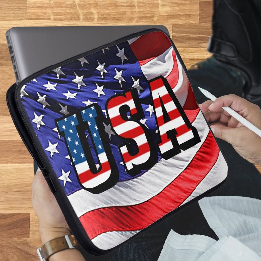 USA - Amerikanische Flagge Laptopschutzhülle