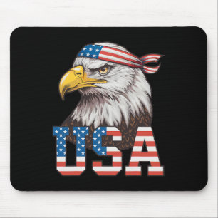 Usa Amerikanische Flagge Männer Frauen Kinder Weiß Mousepad