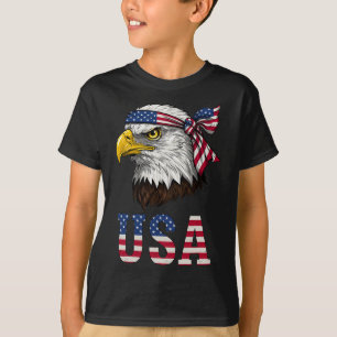 Usa Amerikanische Flagge Männer Frauen Kinder Weiß T-Shirt