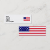 USA - Amerikanische Flagge Mini Visitenkarte (Vorne/Hinten)