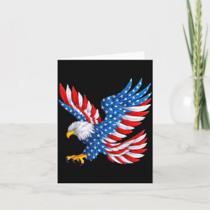 USA Amerikanische Flagge Patriotisch 4. Juli Weißk Karte