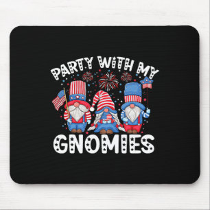 Usa Amerikanische Flagge Patriotische Gnome feiern Mousepad