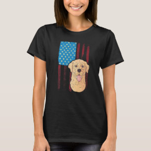 Usa Amerikanische Flagge Patriotischer Hund Labrad T-Shirt