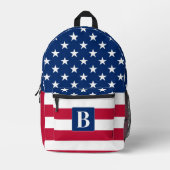 USA - Amerikanische Flagge - Personalisierte Stern Bedruckter Rucksack (Vorderseite)
