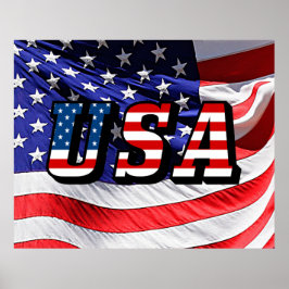 USA - Amerikanische Flagge Poster