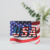 USA - Amerikanische Flagge Postkarte (Stehend Vorderseite)