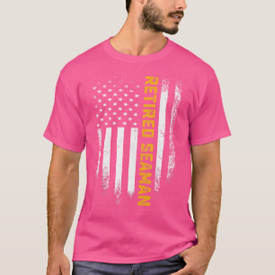 Usa Amerikanische Flagge Stolz Pensionierter Matro T-Shirt