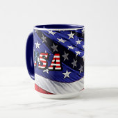 USA - Amerikanische Flagge Tasse (Vorderseite Links)