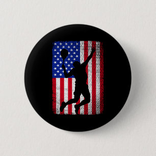 Usa amerikanische Flagge Tennis für Männer Frauen Button