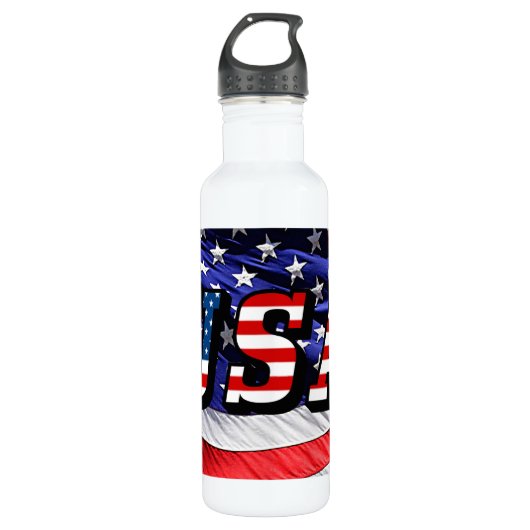 USA - Amerikanische Flagge Trinkflasche (Vorderseite)