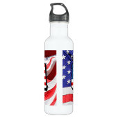 USA - Amerikanische Flagge Trinkflasche (Rückseite)
