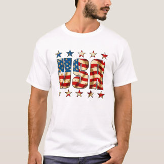 USA Amerikanische Flagge Unabhängigkeitstag 4. Jul T-Shirt